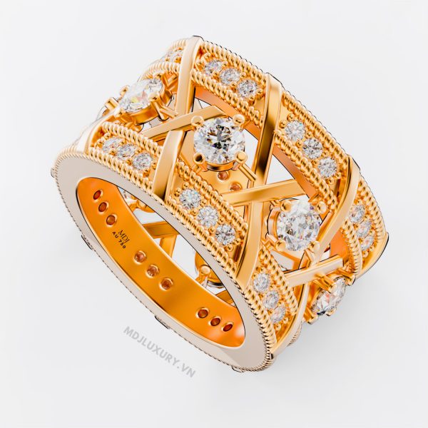Nhẫn Vàng Nam Cao Cấp Vàng Tây 14K và 18K NN322
