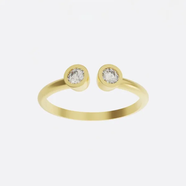 Nhẫn Đính Hôn Kim Cương thiên Nhiên Vàng 18K Cao Cấp NNU176