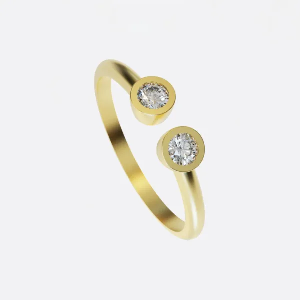 Nhẫn Đính Hôn Kim Cương thiên Nhiên Vàng 18K Cao Cấp NNU176