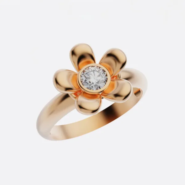 Nhẫn Đính Hôn Vàng Trắng 18K Cao Cấp NNU179