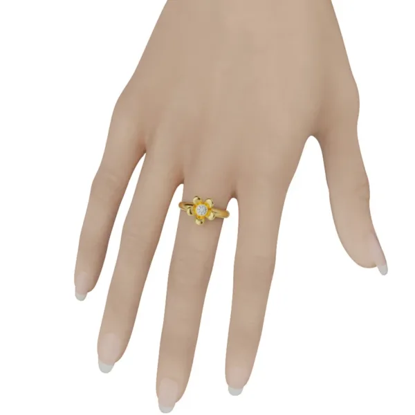 Nhẫn Đính Hôn Vàng Trắng 18K Cao Cấp NNU179