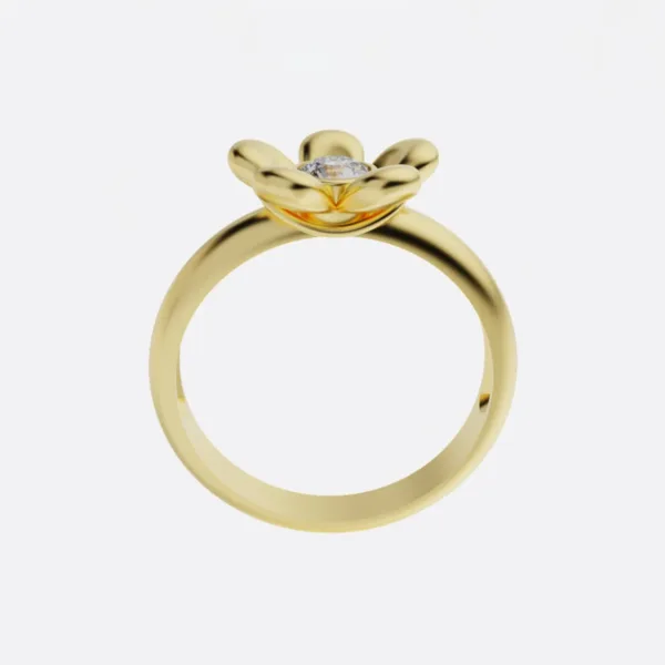 Nhẫn Đính Hôn Vàng Trắng 18K Cao Cấp NNU179