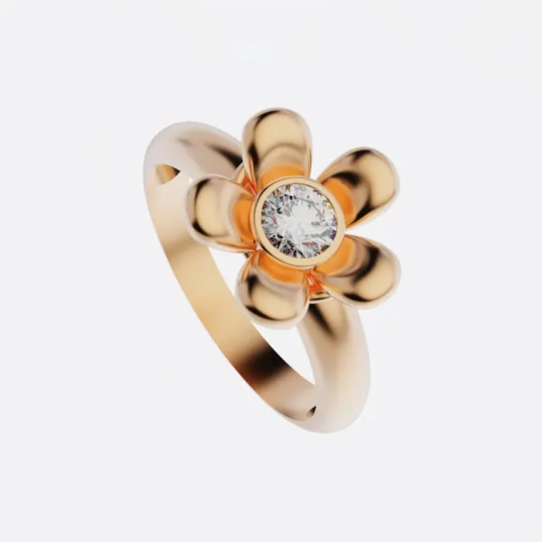 Nhẫn Đính Hôn Vàng Trắng 18K Cao Cấp NNU179