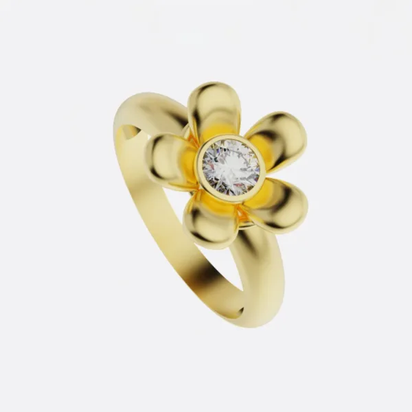 Nhẫn Đính Hôn Vàng Trắng 18K Cao Cấp NNU179