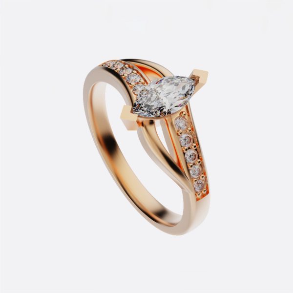 Nhẫn đính hôn cao cấp hình - NNU35