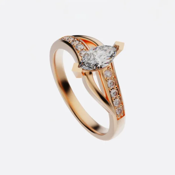 Nhẫn đính hôn cao cấp hình - NNU35