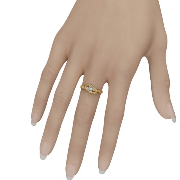 Nhẫn đính hôn cao cấp hình - NNU35