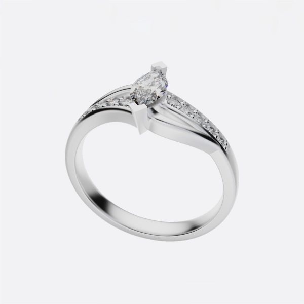 Nhẫn đính hôn cao cấp hình - NNU35