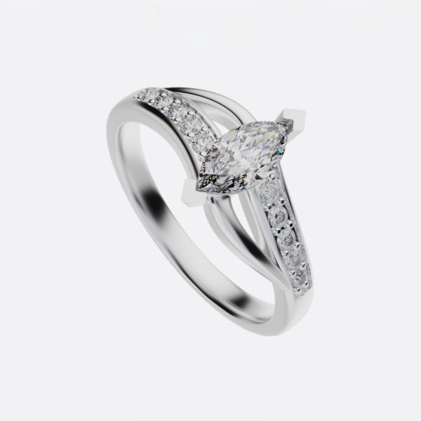 Nhẫn đính hôn cao cấp hình - NNU35