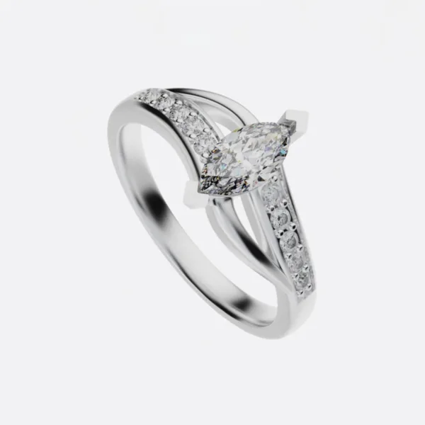Nhẫn đính hôn cao cấp hình - NNU35