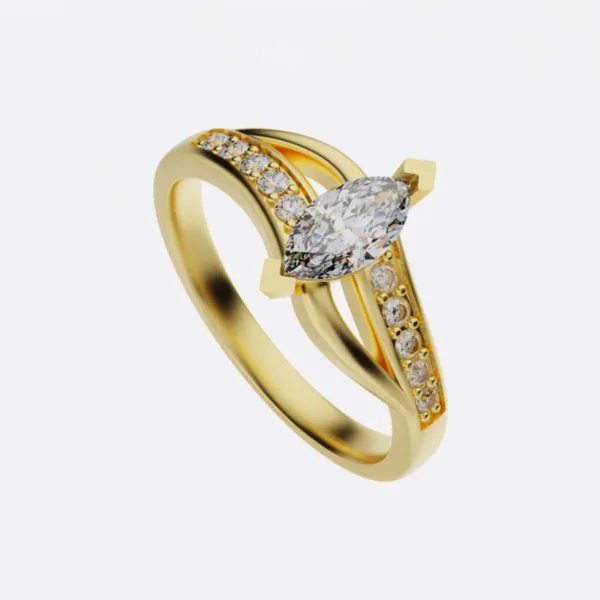 Nhẫn đính hôn cao cấp hình - NNU35