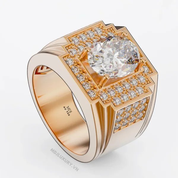 Nhẫn Vàng Nam Cao Cấp Vàng Tây 14K và 18K NN324