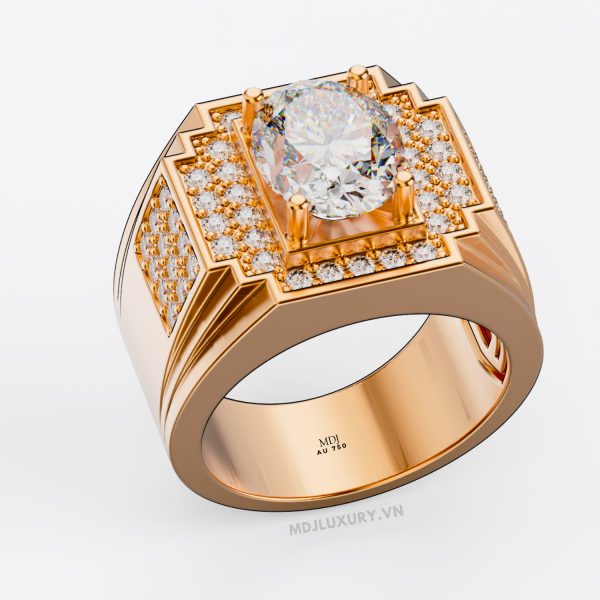 Nhẫn Vàng Nam Cao Cấp Vàng Tây 14K và 18K NN324