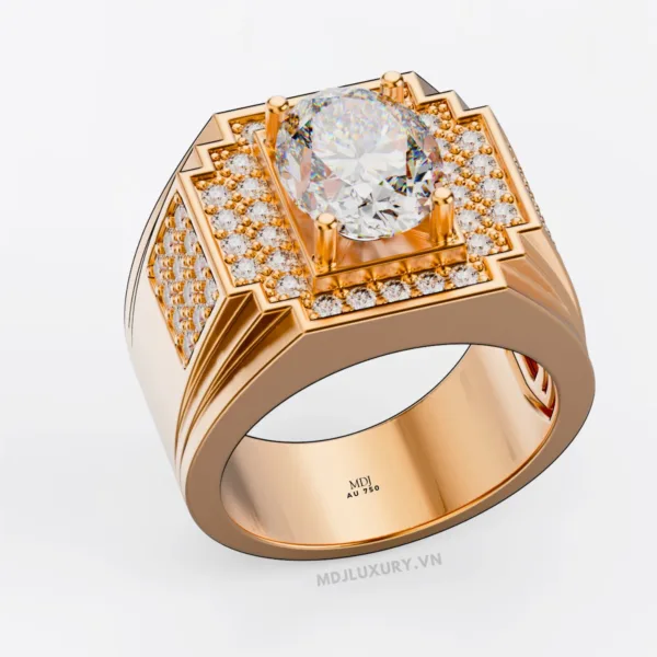 Nhẫn Vàng Nam Cao Cấp Vàng Tây 14K và 18K NN324