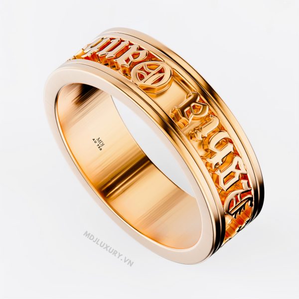 Nhẫn Vàng Nam chữ ghép trục xoay NN326