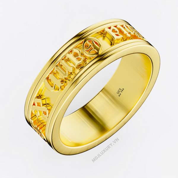 Nhẫn Vàng Nam chữ ghép trục xoay NN326