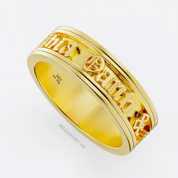 Nhẫn Vàng Nam chữ ghép trục xoay NN326