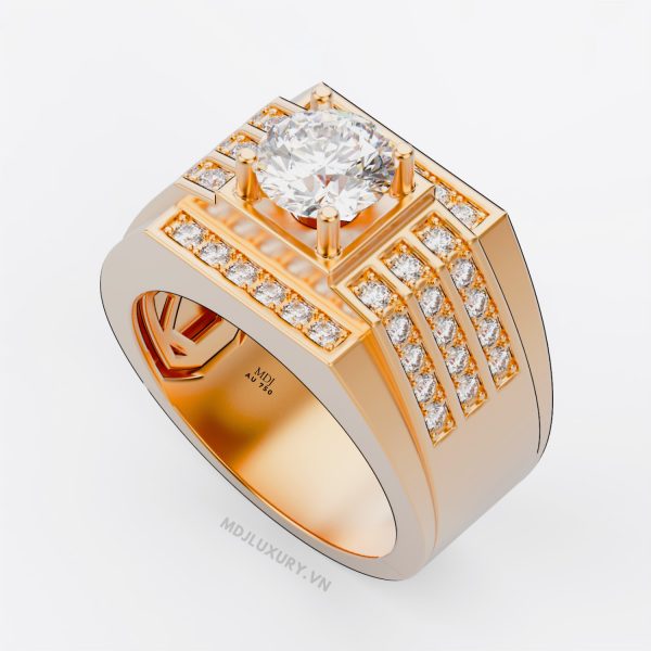 Nhẫn Nam Vàng Tây Đá Quý Thiên Nhiên- NN329