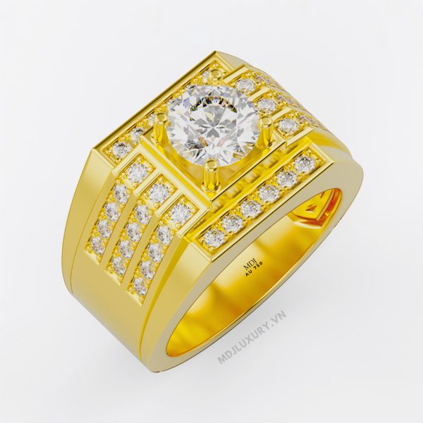 Nhẫn Nam Vàng Tây Đá Quý Thiên Nhiên- NN329