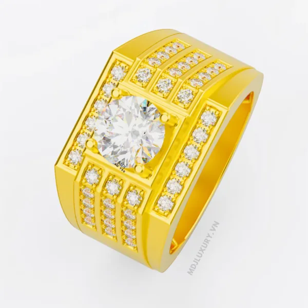 Nhẫn Nam Vàng Tây Đá Quý Thiên Nhiên- NN329