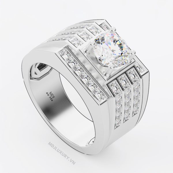 Nhẫn Nam Vàng Tây Đá Quý Thiên Nhiên- NN329