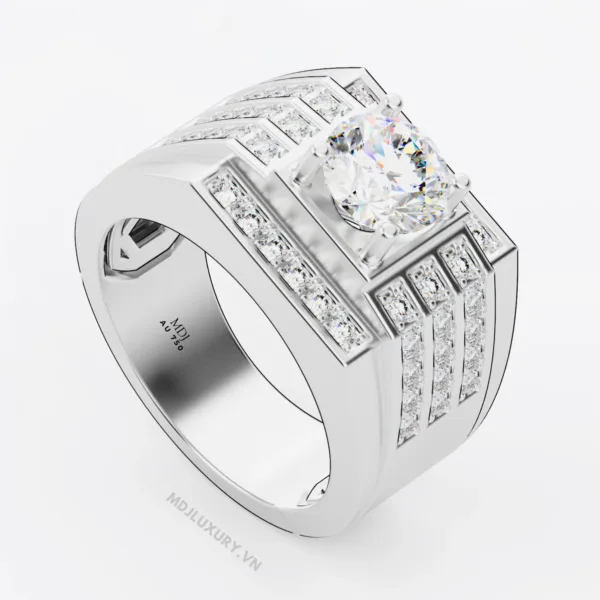 Nhẫn Nam Vàng Tây Đá Quý Thiên Nhiên- NN329