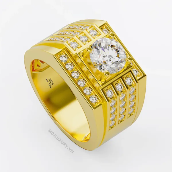 Nhẫn Nam Vàng Tây Đá Quý Thiên Nhiên- NN329