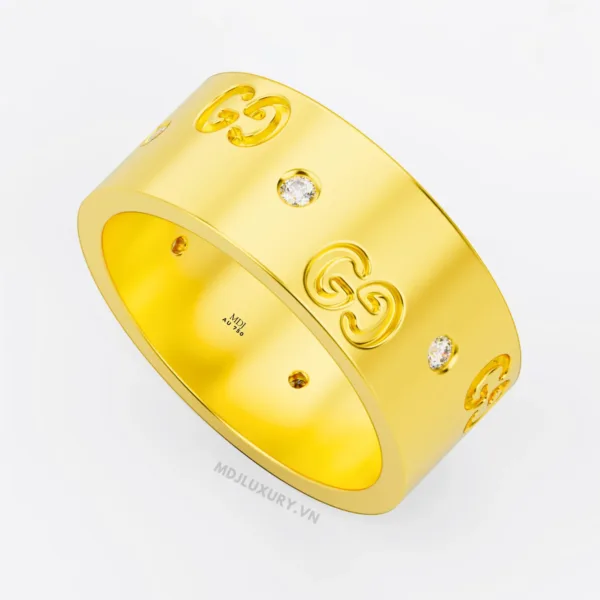 Nhẫn Nam Vàng 18K CG Kim Cương Thiên Nhiên- NN331