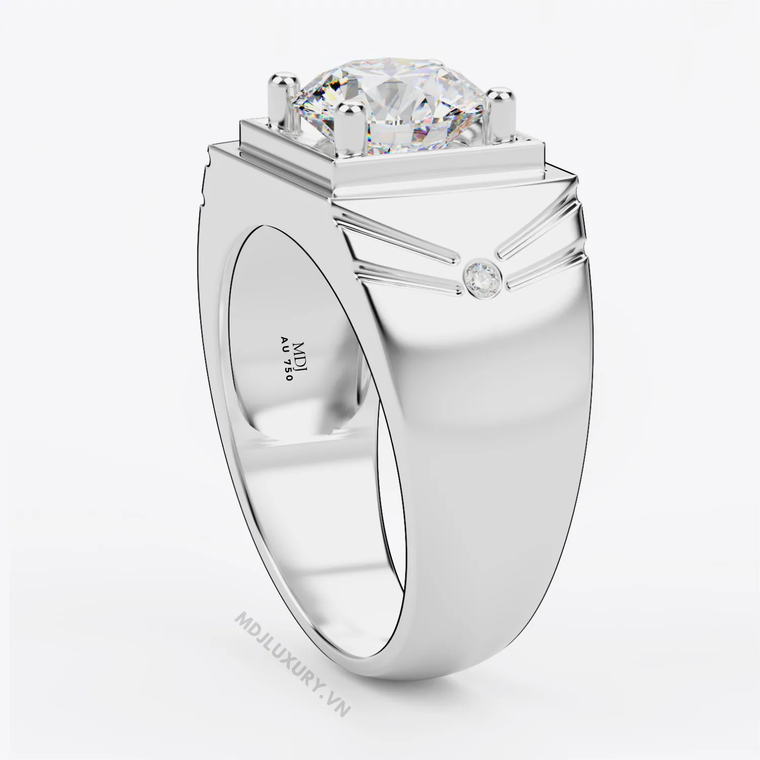 Nhẫn Nam Đá Quý Cao Cấp Vàng Tây 18K – NN335
