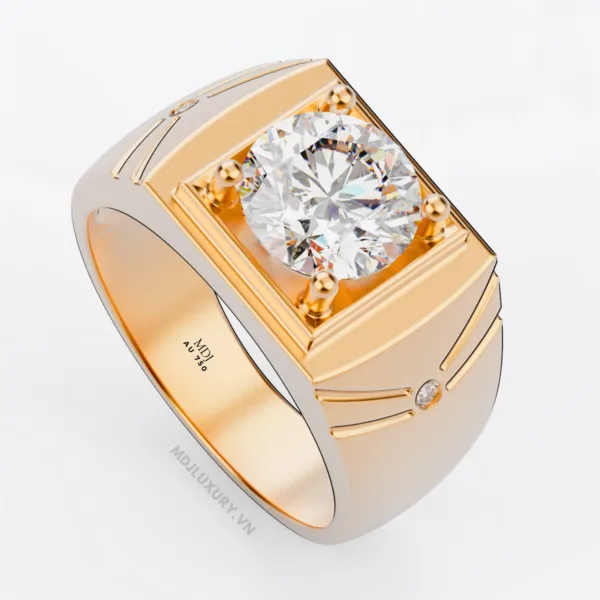 Nhẫn Nam Đá Quý Cao Cấp Vàng Tây 18K – NN335