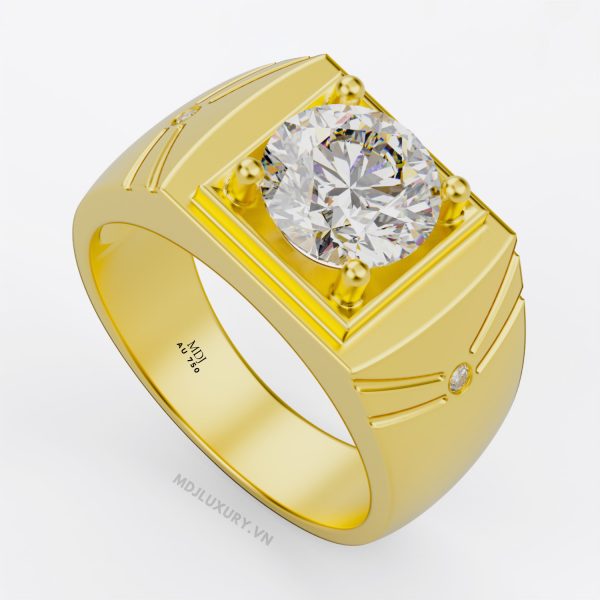 Nhẫn Nam Đá Quý Cao Cấp Vàng Tây 18K – NN335