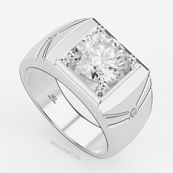 Nhẫn Nam Đá Quý Cao Cấp Vàng Tây 18K – NN335