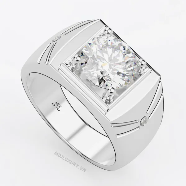 Nhẫn Nam Đá Quý Cao Cấp Vàng Tây 18K – NN335