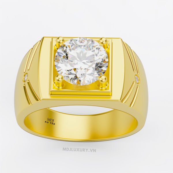 Nhẫn Nam Đá Quý Cao Cấp Vàng Tây 18K – NN335