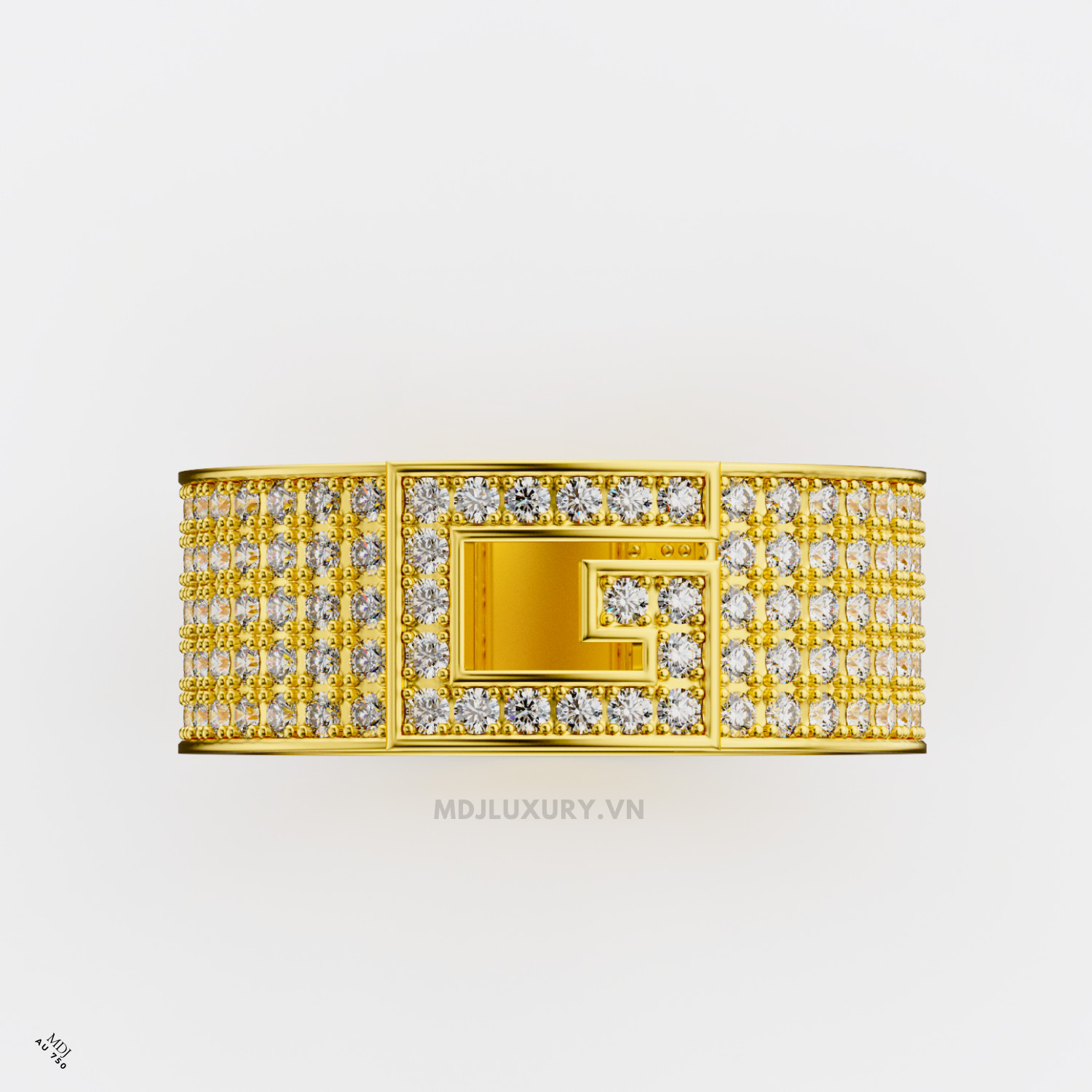 Nhẫn Nam Cao Cấp Chữ G Vàng Tây 18K - NN339