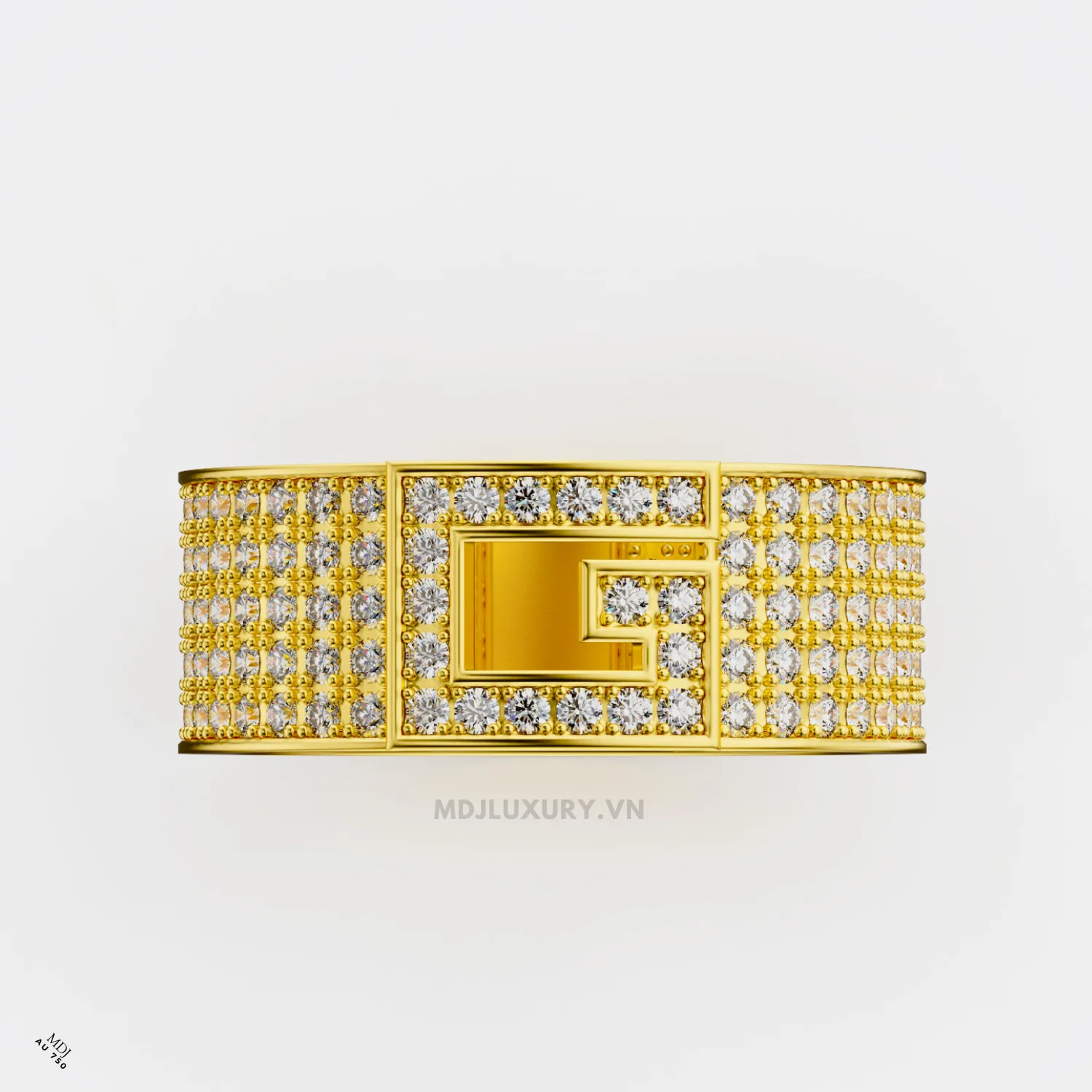 Nhẫn Nam Cao Cấp Chữ G Vàng Tây 18K - NN339