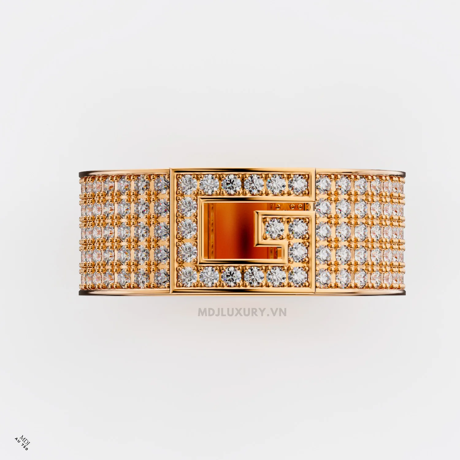 Nhẫn Nam Cao Cấp Chữ G Vàng Tây 18K - NN339