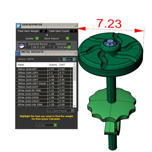 Hoa Tai Nam Vàng 14K Sunshine Diamond HT4