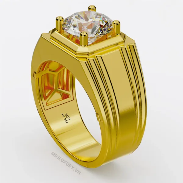 Nhẫn Nam Vàng 18K Đá Ruby – Sapphire Sang trọng – NN356