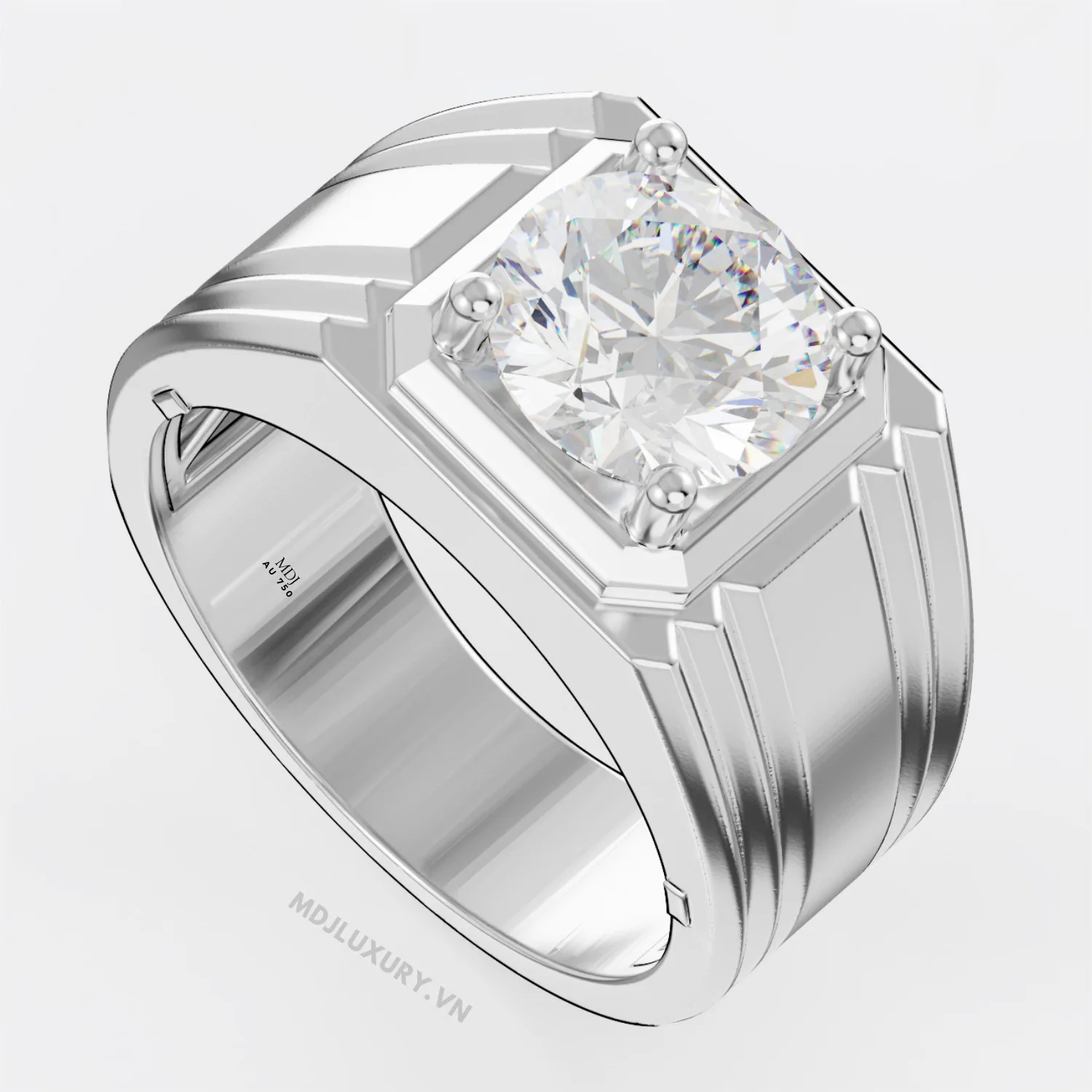 Nhẫn Nam Vàng 18K Đá Ruby – Sapphire Sang trọng – NN356