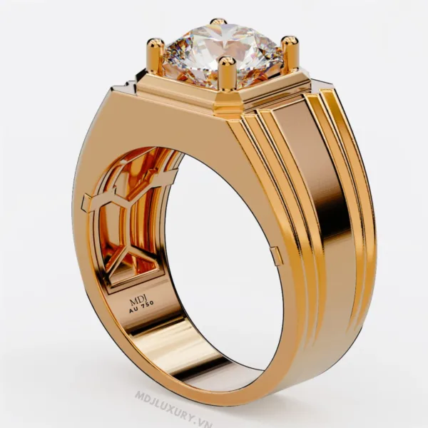 Nhẫn Nam Vàng 18K Đá Ruby – Sapphire Sang trọng – NN356
