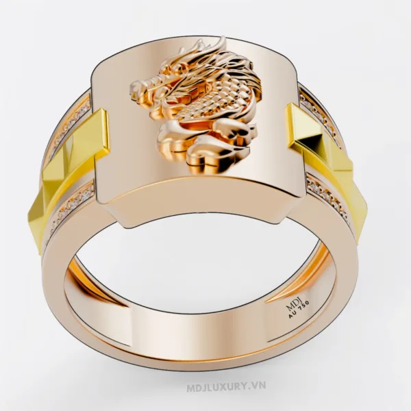 Nhẫn Vàng Nam 14K Thiên Nhiên Rồng – NN359