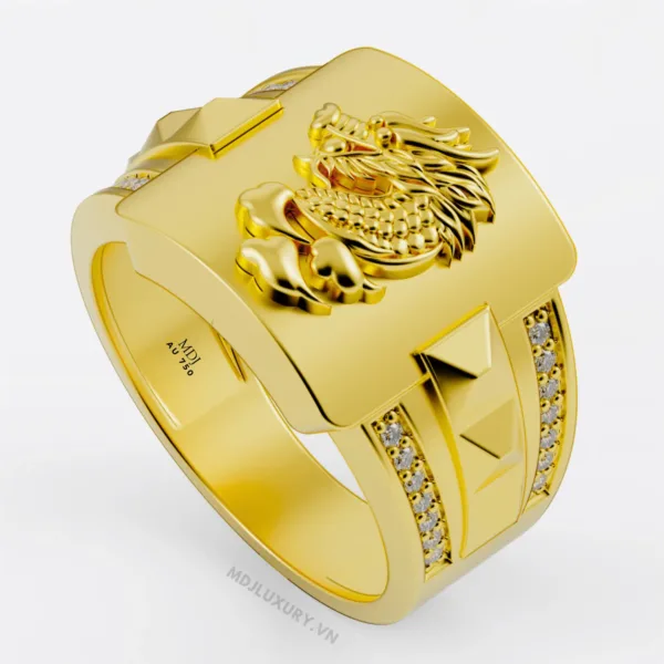 Nhẫn Vàng Nam 14K Thiên Nhiên Rồng – NN359