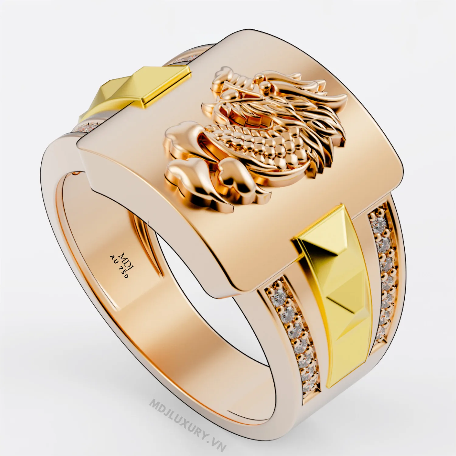 Nhẫn Vàng Nam 14K Thiên Nhiên Rồng – NN359