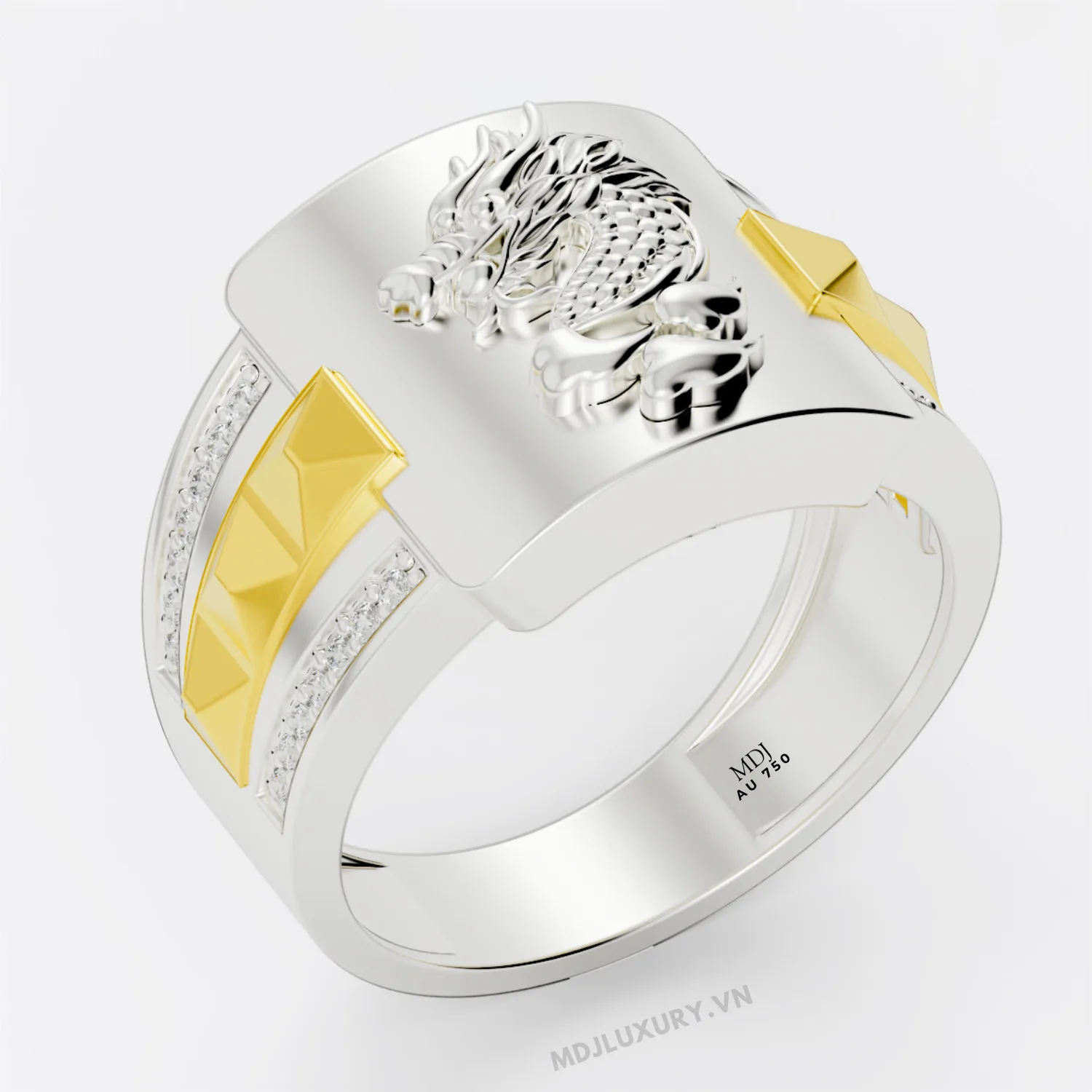 Nhẫn Vàng Nam 14K Thiên Nhiên Rồng – NN359