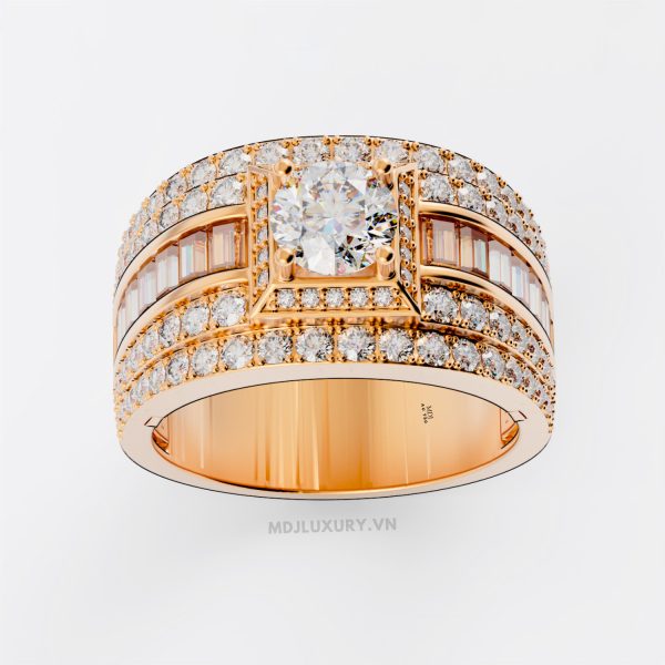 Nhẫn Vàng Nam Kim Cương Thiên Nhiên Cao Cấp - NN360