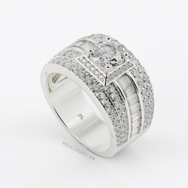 Nhẫn Vàng Nam Kim Cương Thiên Nhiên Cao Cấp - NN360