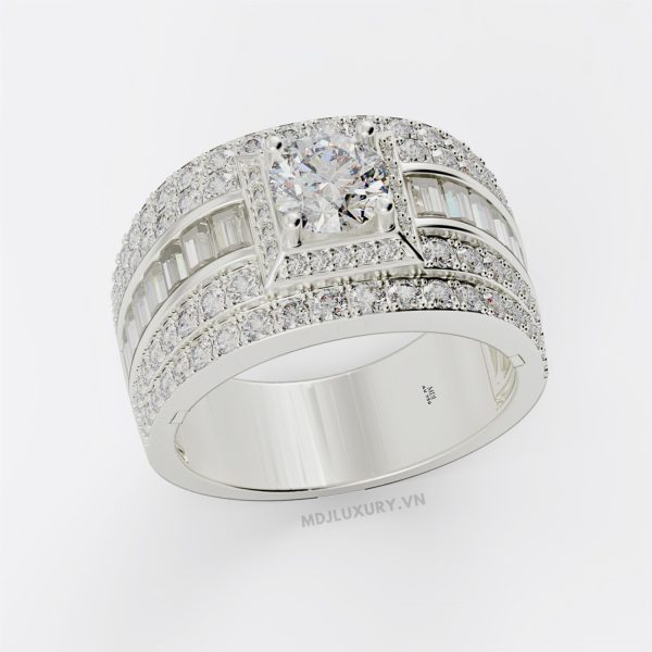 Nhẫn Vàng Nam Kim Cương Thiên Nhiên Cao Cấp - NN360