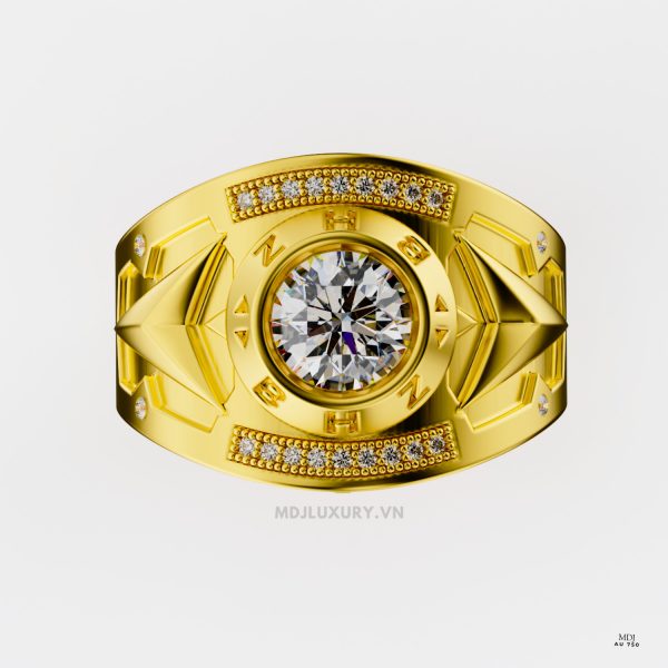 Nhẫn Nam Vàng Tây 18K MDJ LUXURY - NN362