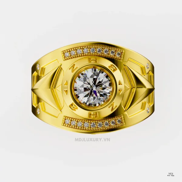 Nhẫn Nam Vàng Tây 18K MDJ LUXURY - NN362